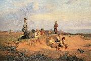 Michael Ancher maend af skagen en sommeraften i godt vejr France oil painting artist